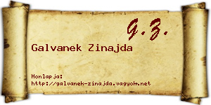 Galvanek Zinajda névjegykártya